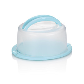Pojemnik na ciasto z pokrywą (biało-błękitny) Kela