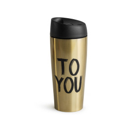 Kubek podróżny, stalowy (złoty) Cafe Sagaform