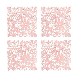 Zestaw 4 paneli dekoracyjnych (pastelowy róż) Alice Koziol