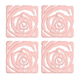 Zestaw 4 paneli dekoracyjnych (pastelowy róż) Romance Koziol