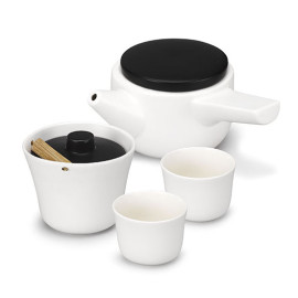 Zestaw do herbaty (biało-czarny) Evo-Song PO: