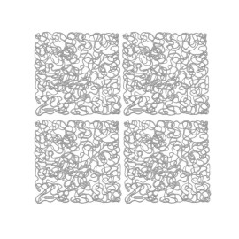 Zestaw 4 paneli dekoracyjnych (szarych) Fusion Koziol