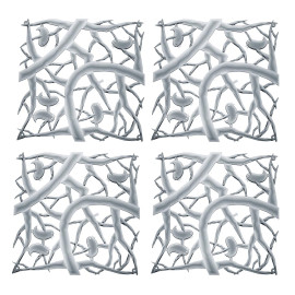 Zestaw 4 paneli dekoracyjnych (antracytowych) Pi;P Koziol