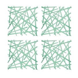 Zestaw 4 paneli dekoracyjnych (miętowych) Stixx Koziol