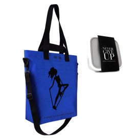 Torba Cargo AL (niebieska) + Lunch box na sałatki GoEat HPBA Anna Lewandowska Healthy Plan by Ann