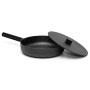 Żeliwna patelnia (28 cm) Noir z pokrywką Skeppshult