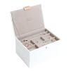 Pudełko na biżuterię, potrójne (białe, złote) Classic Stackers 