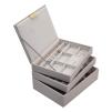 Pudełko na biżuterię, potrójne (taupe) Classic Stackers 