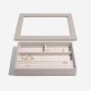 Organizer na pierścionki/bransoletki z pokrywką (taupe) Classic Stackers
