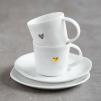 Filiżanka ze spodkiem do espresso (złote serduszko) Rader