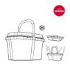 Kosz zakupowy/piknikowy (czarny) Carrybag Iso Reisenthel