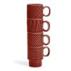 Zestaw 4 filiżanek do espresso (czerwonych) Coffee & More Sagaform