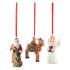 Zestaw 3 zawieszek Aniołek, Mikołaj, Jelonek Nostalgic Ornaments Villeroy & Boch