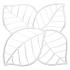 Zestaw 4 paneli dekoracyjnych (transparentnych) Leaf Koziol