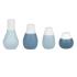 Zestaw 4 mini wazoników (biało-niebieskich) Rader