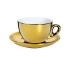 Filiżanka ze spodkiem do cappuccino (złota) Roma Cilio