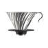 Drip metalowy V60-02 (srebrny) z silikonową podstawką Hario