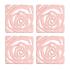 Zestaw 4 paneli dekoracyjnych (pastelowy róż) Romance Koziol