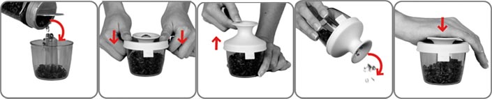 Zestaw pojemników do przypraw Vacu Vin